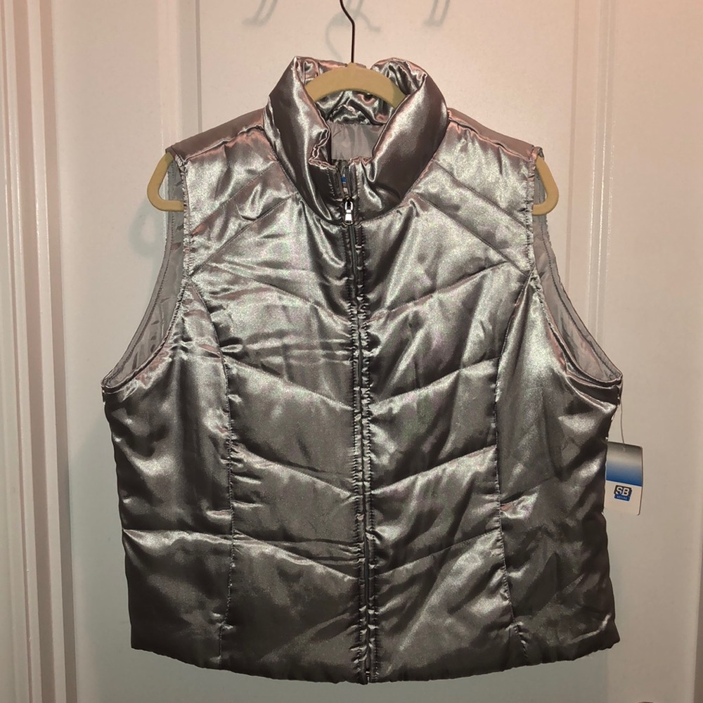 St Johns Bay SJB Active Silver Puffer vest XL